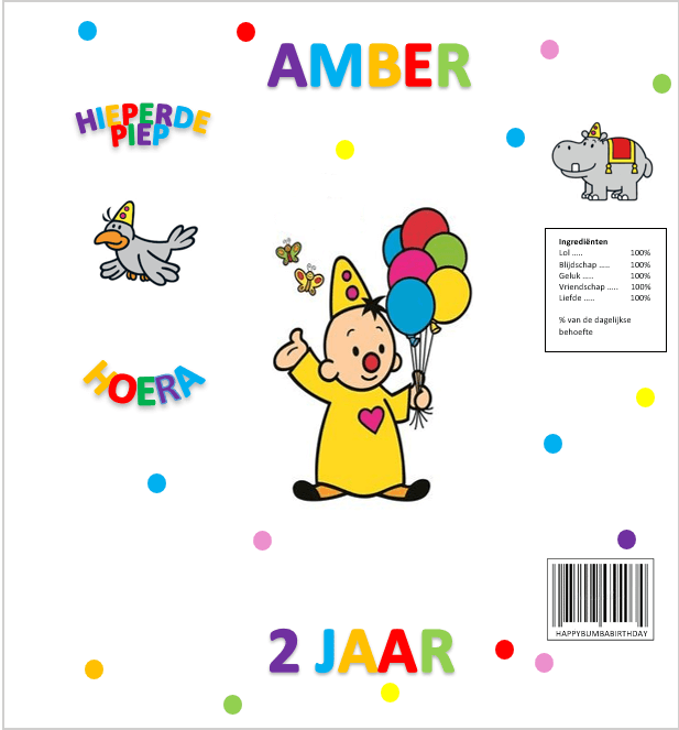 Wikkel voor dreumeskoek populaire thema´s - Printable