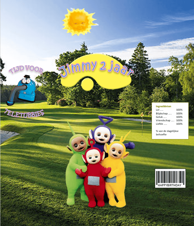 Wikkel voor dreumeskoek populaire thema´s - Printable