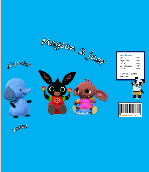 Wikkel voor dreumeskoek populaire thema´s - Printable