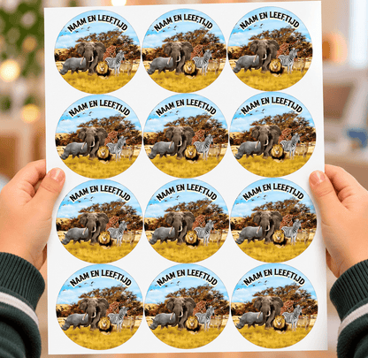 Stickervel populaire thema's